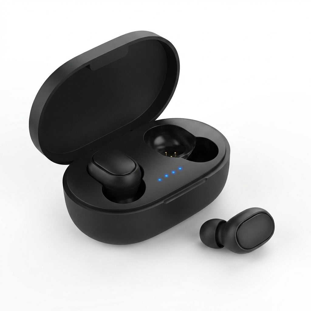 Crne bežične Bluetooth TWS slušalice sa kutijom za punjenje