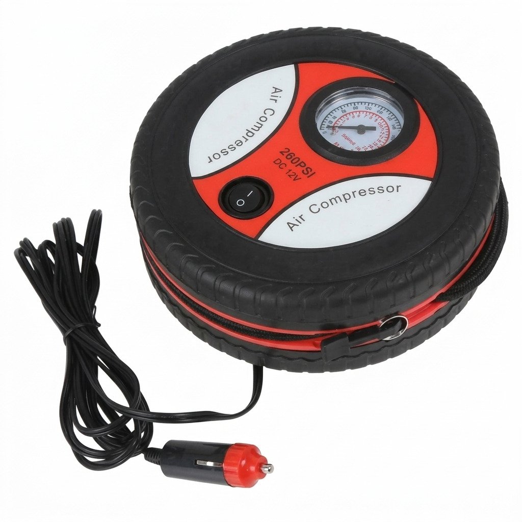 Mini kompresor za gume u obliku gume, 260 PSI, DC 12V