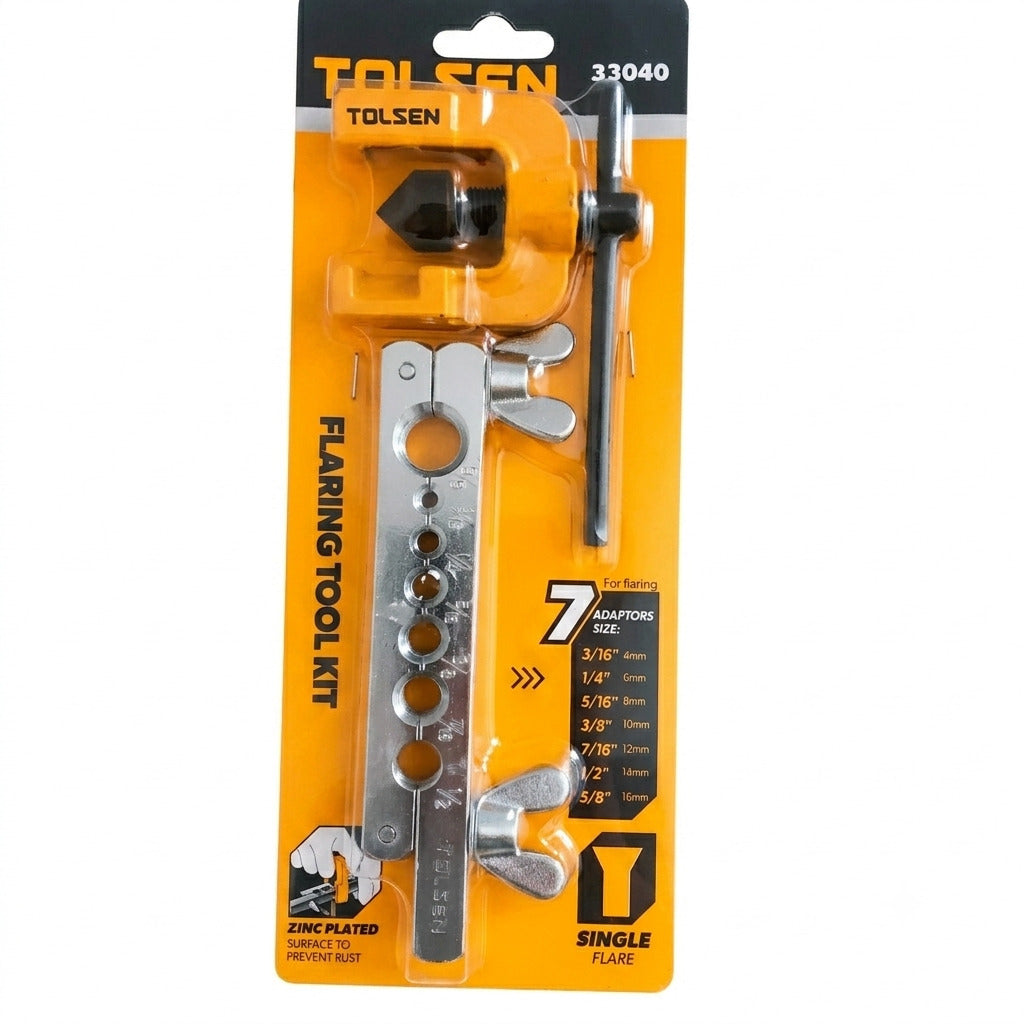Tolsen 33040 alat za pertlovanje cevi, set od 7 adaptera
